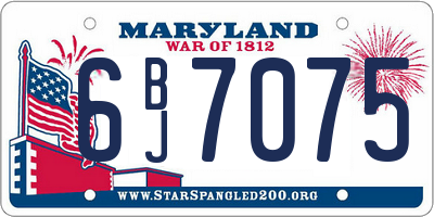 MD license plate 6BJ7075