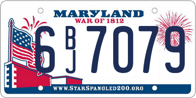MD license plate 6BJ7079