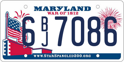 MD license plate 6BJ7086