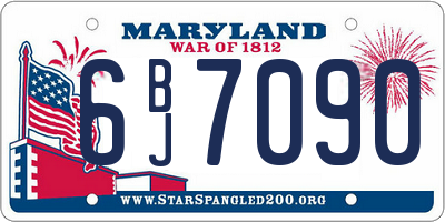 MD license plate 6BJ7090