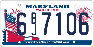 MD license plate 6BJ7106