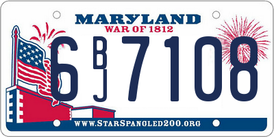 MD license plate 6BJ7108