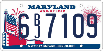 MD license plate 6BJ7109