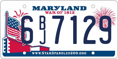 MD license plate 6BJ7129