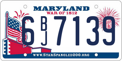 MD license plate 6BJ7139