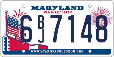 MD license plate 6BJ7148
