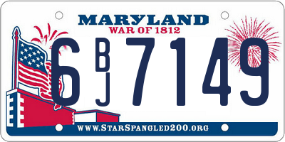 MD license plate 6BJ7149