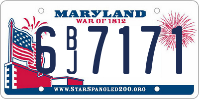 MD license plate 6BJ7171