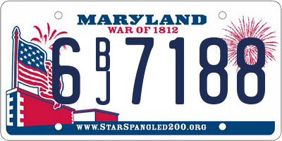 MD license plate 6BJ7188