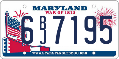 MD license plate 6BJ7195