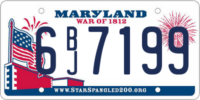 MD license plate 6BJ7199
