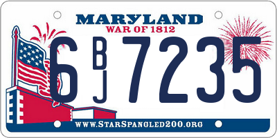 MD license plate 6BJ7235