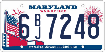 MD license plate 6BJ7248