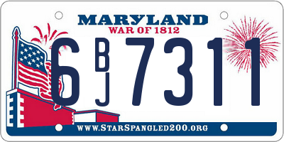 MD license plate 6BJ7311