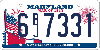MD license plate 6BJ7331