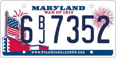 MD license plate 6BJ7352