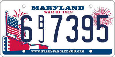 MD license plate 6BJ7395