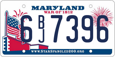 MD license plate 6BJ7396