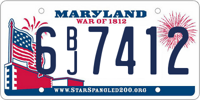MD license plate 6BJ7412
