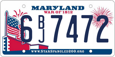 MD license plate 6BJ7472