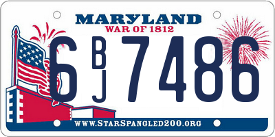 MD license plate 6BJ7486