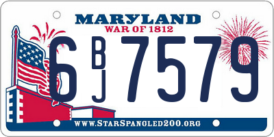 MD license plate 6BJ7579