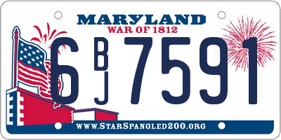 MD license plate 6BJ7591