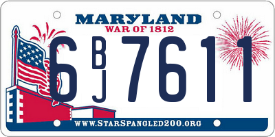 MD license plate 6BJ7611