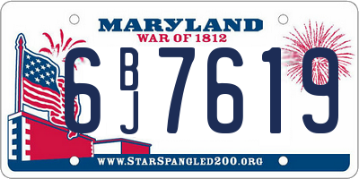 MD license plate 6BJ7619