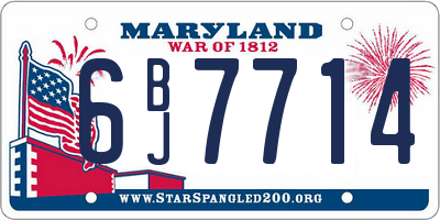 MD license plate 6BJ7714