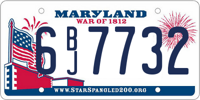 MD license plate 6BJ7732