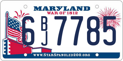 MD license plate 6BJ7785
