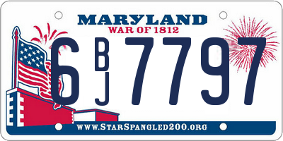 MD license plate 6BJ7797