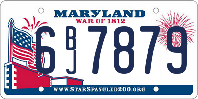 MD license plate 6BJ7879