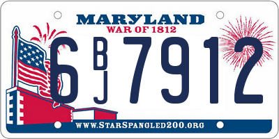 MD license plate 6BJ7912