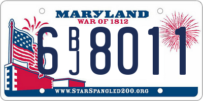 MD license plate 6BJ8011