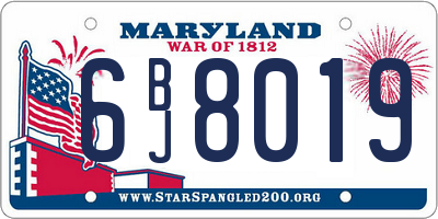 MD license plate 6BJ8019