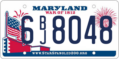 MD license plate 6BJ8048