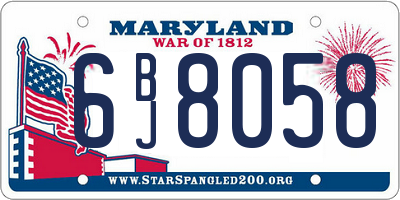 MD license plate 6BJ8058