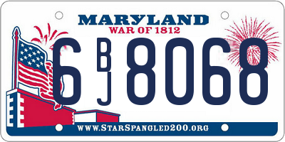 MD license plate 6BJ8068