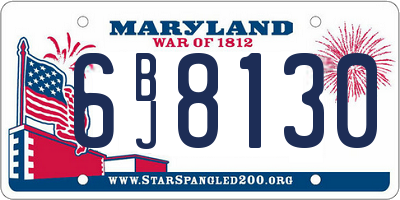MD license plate 6BJ8130