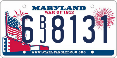MD license plate 6BJ8131