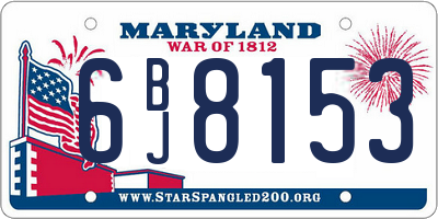 MD license plate 6BJ8153