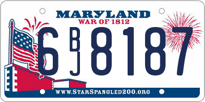 MD license plate 6BJ8187