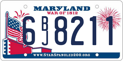 MD license plate 6BJ8211