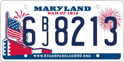 MD license plate 6BJ8213