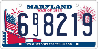 MD license plate 6BJ8219