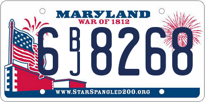 MD license plate 6BJ8268