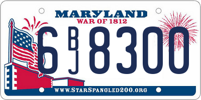 MD license plate 6BJ8300