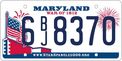MD license plate 6BJ8370